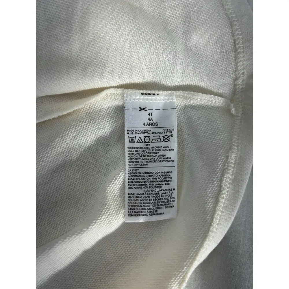 Old Navy New with tags Long Sleeve Shirt Dress Off White Color Size‎ 4T